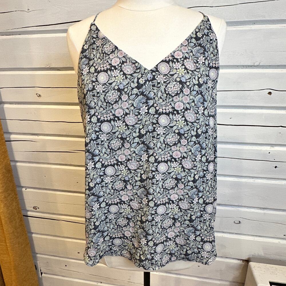 LOFT Floral Cami Women’s LP Petite Black Floral NWT